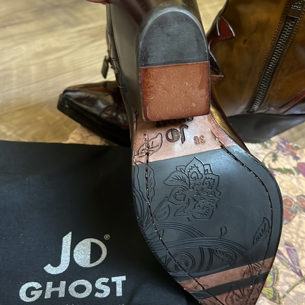 Jo Ghost emblazoned short boot in bronze 38 - Picture 5 of 15